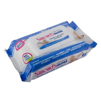 Toallitas Húmedas Gloss Con Tapa, Baby Wipes 1 Un Simond’S