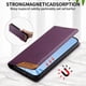 thumbnail image 5 of Funda Tipo Cartera de Cuero Sintético para Samsung Galaxy S23 FE Bloqueo RFID, con Ranuras para Tarjetas y Bolsillo para Efectivo, Cierre Magnético Fuerte Morado, 5 of 6