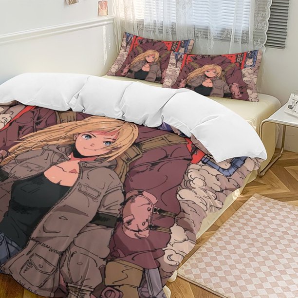Dorohedoro Anime Home Bed 3-piece Set Classic Japanese Anime Polyester Wash Student Dormitory Set