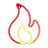 Magideal - Letrero De De Llama Amarilla Y Roja Para Decoración De Pared Luz Colgante En Forma De Llama Alimentado Por Usb Para Habitación Interior Fiesta De