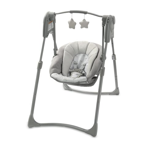 Baby Swing Graco Slim Spaces Compact Reign Con Arnés De 5 Puntos