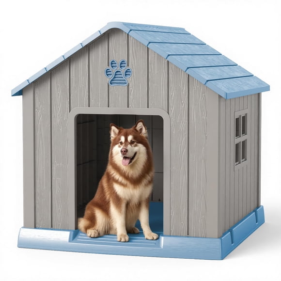 Caseta para perro DRATO grande para interior y exterior con ventana