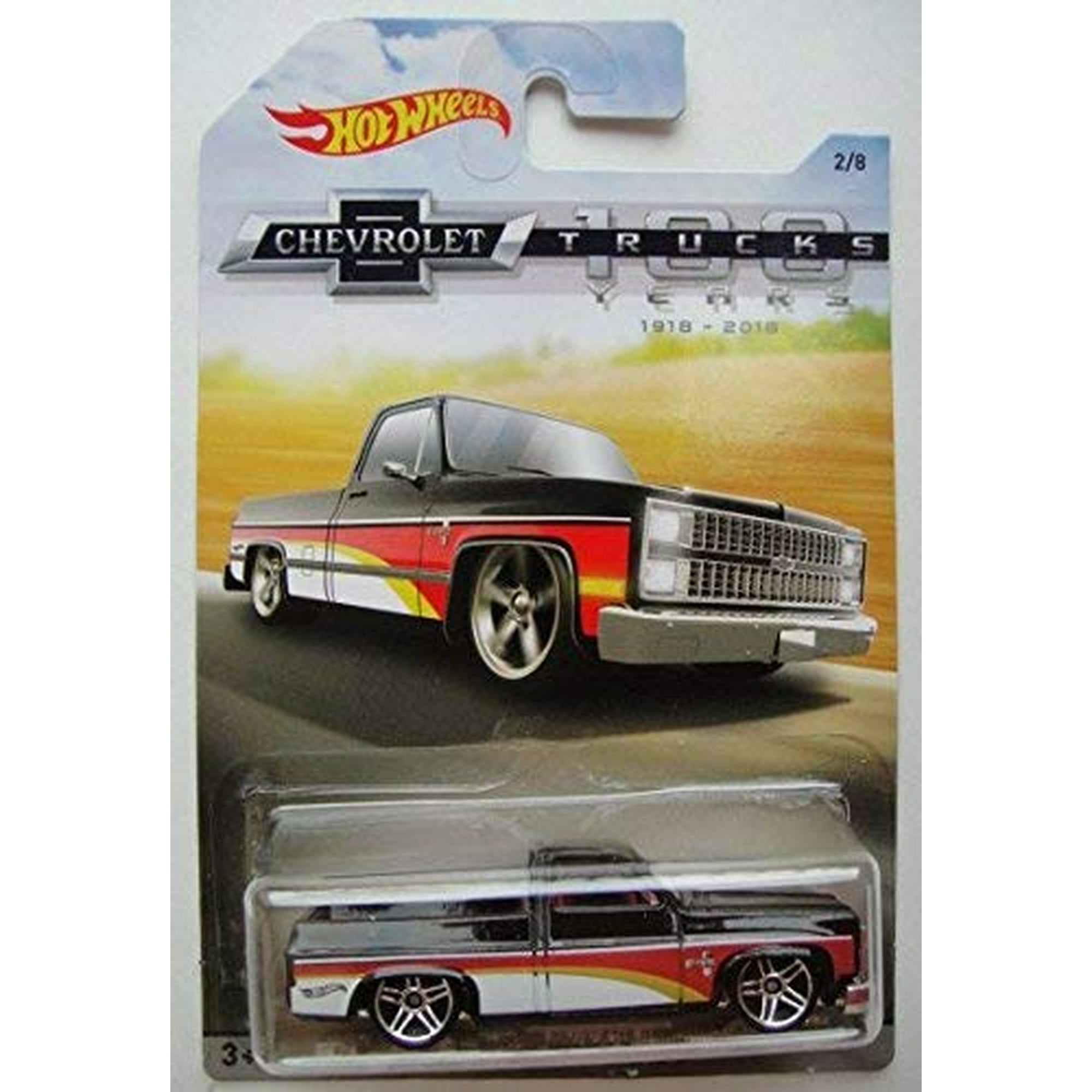 Hot Wheels - Llantas Calientes Camiones Chevrolet 100 Años Negro 83 Chevy Silverado