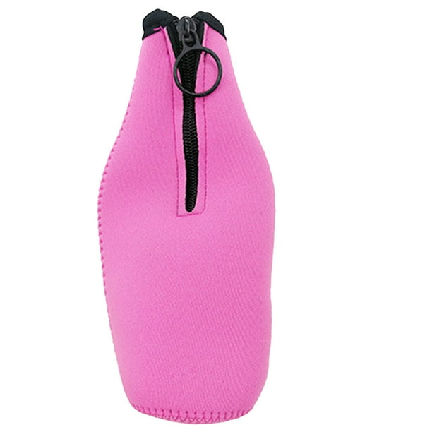 Bolsa de enfriamiento con cremallera simple, funda protectora para botella de cerveza de 330 ml, material de buceo