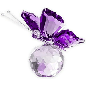 Veat00L - Base Esférica De Cinturón De Mariposa De Cristal, Selección De Materiales De Alta Calidad, Diseño De Mariposa Personalizado, Estatua De Decoración De Vidrio