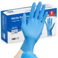 Guantes Desechables Schneider Nitrile Exam M, Caja De 100 Unidades, Azul