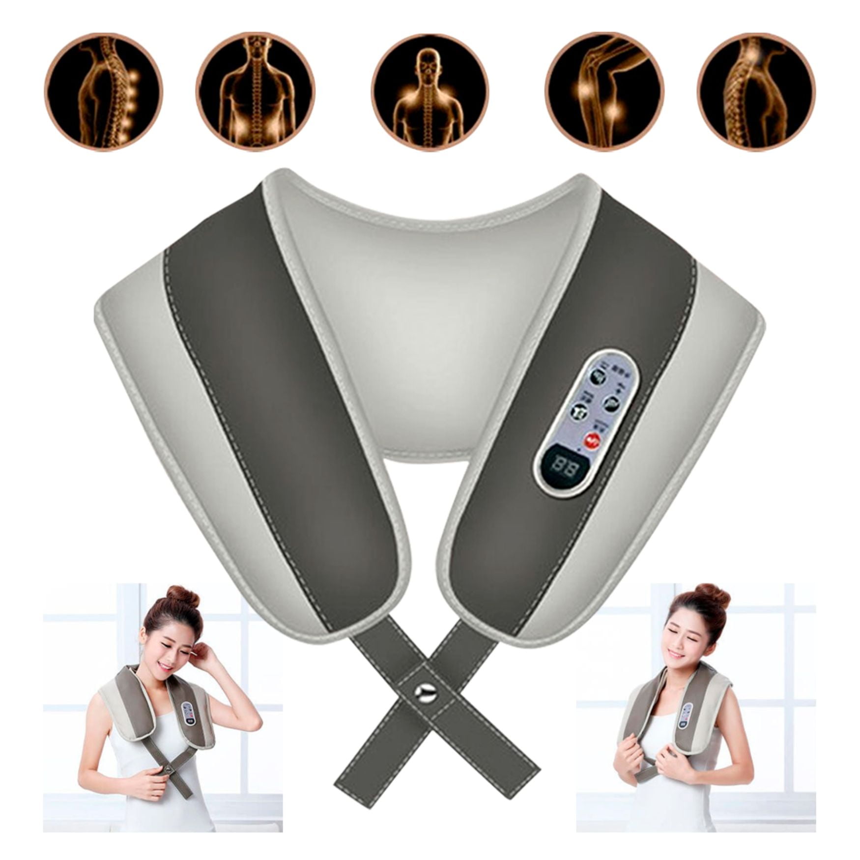 Movi - Masajeador Cervical Cuello Espalda Y Brazos Con Calor