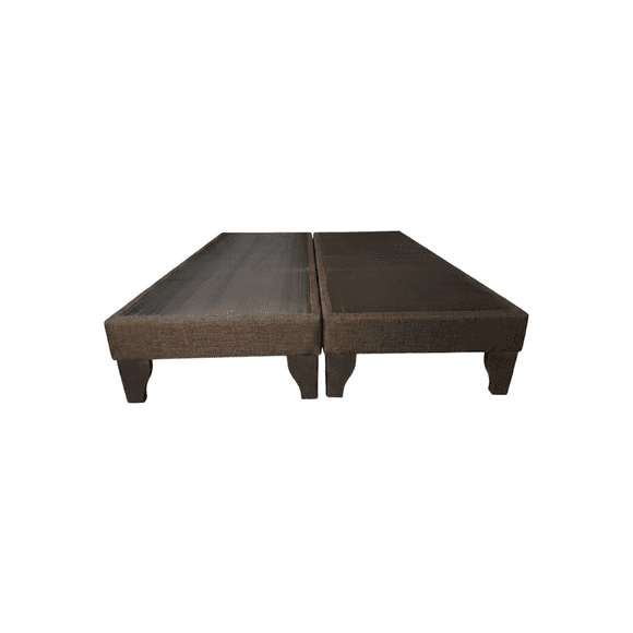 Base de Cama Europea de 2 Plazas Cafe Lino- NO INCLUYE COLCHON