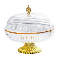 Magideal - Soporte Para Pastel Con Cúpula, Plato Para Servir, Expositor De Mesa, Soporte Para Cupcakes, Plato De Frutas, Plato Decorativo De Frutas Para Donut De Claro