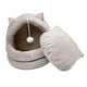 thumbnail image 5 of Lindo Nido De Gato Semi Cerrado Cama Para Dormir De Gato De Dibujos Animados Para Gatos Y Perros Pequeños S Gris, 5 of 5