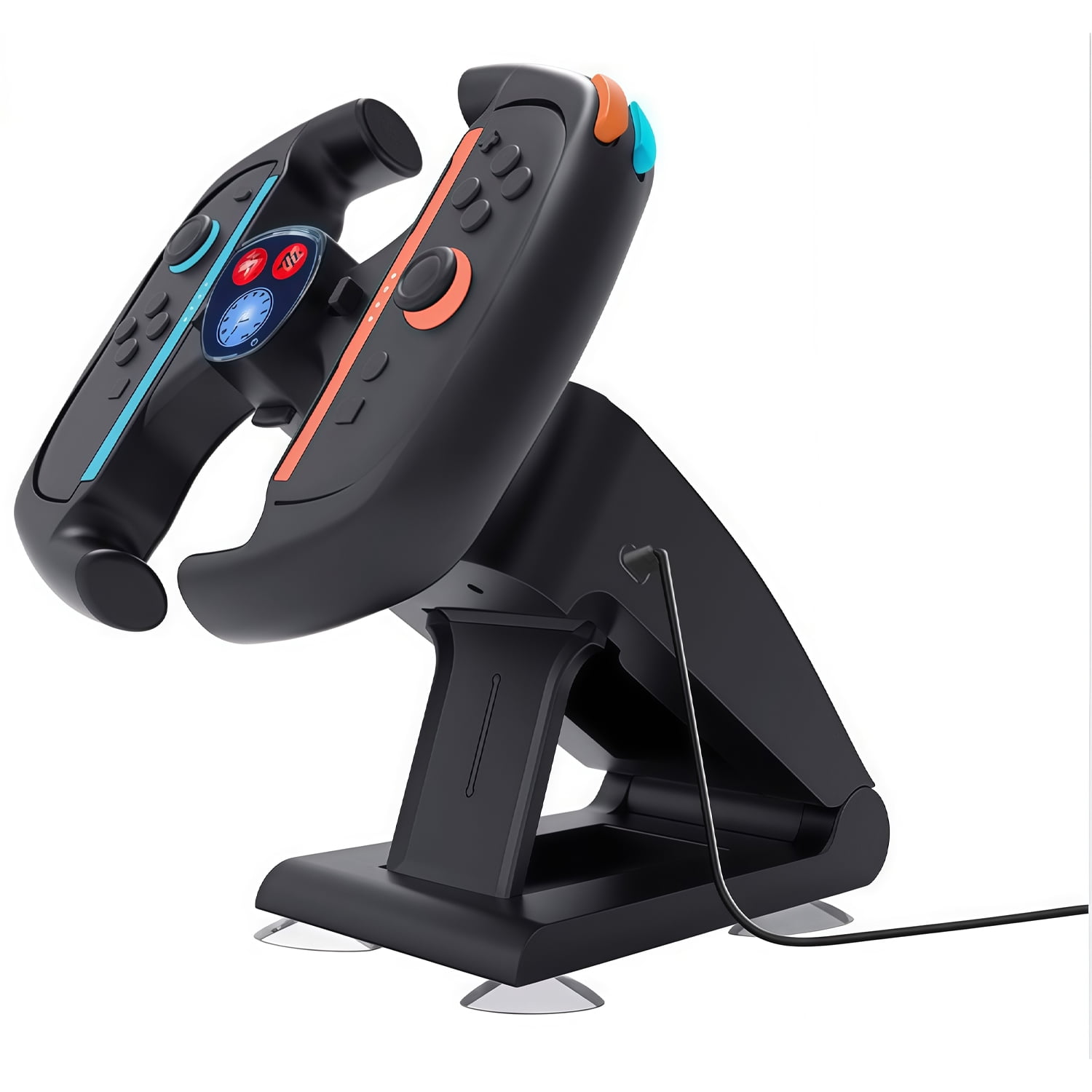 Genérico - Agarradera Para Volante De Carreras Con Soporte De Carga Compatible Con Nintendo Switch 2 Controladores De Juego L/r