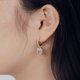 thumbnail image 3 of Aretes Colgantes de Oro de 8 Quilates para Mujer Corte Radiante 5A CZ Hielo Triturado Diamante Simulado Aretes Colgantes Hipoalergénicos de Plata Esterlina, 3 of 3
