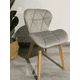 thumbnail image 2 of Silla Mariposa Terciopelo Gris, 2 of 4