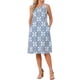 thumbnail image 2 of INSPIRE CHIC Vestido sin mangas bohemio con estampado Ikat para mujer, vestido casual midi con bolsillos azul M, 2 of 6