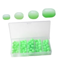 Magideal - 100 Uds. Cuentas De Pesca Luminosas Ovaladas Huevos Luminosos Aparejo De Señuelos De Pesca Herramientas Cuentas Flotantes Redondas Para Aparejos De Pe