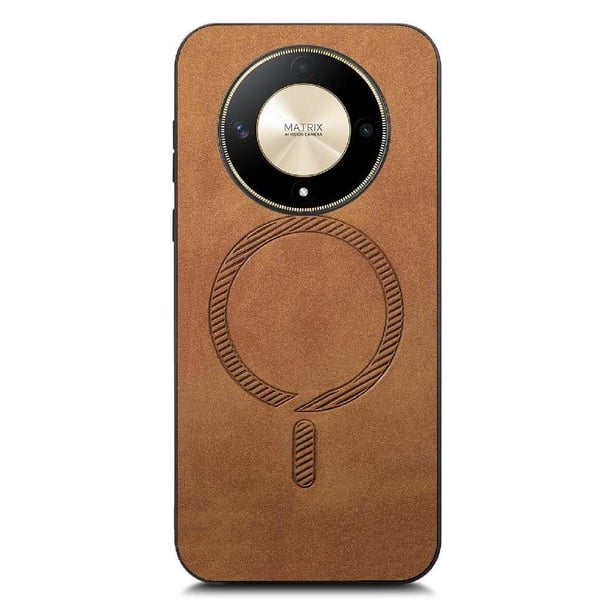 Magnetic Slim Case for Honor X9B with Camera Guard & Anti-Scratch Back Brown