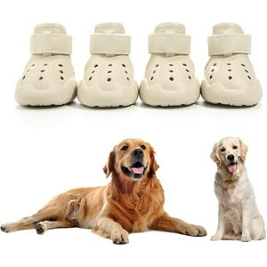 Veat00L - Zapatos Para Perros, 4 Sandalias Para Perros, Diseño De Pegatinas Mágicas Ajustables, Garras Protectoras, Fácil De Usar Y Quitar, Adecuado Para Diferentes Ocasiones