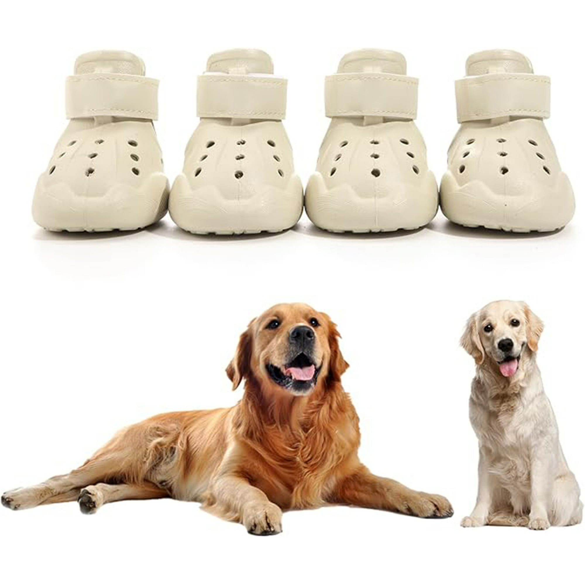 Veat00l - Zapatos Para Perros, 4 Sandalias Para Perros, Diseño De Pegatinas Mágicas Ajustables, Garras Protectoras, Fácil De Usar Y Quitar, Adecuado Para Diferentes Ocasiones