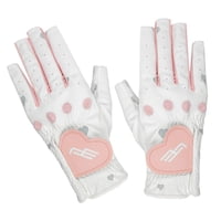 Ioensy - 2 Guantes De Golf De Piel Sintética Para Mujer, Flexibles, Antideslizantes, Transpirables, Suaves Para Gimnasio, Color Rosa 18