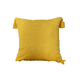 thumbnail image 1 of Pack de 2 Fundas para Cojín de Lino con Pompones 45x45 cm Amarillo, 1 of 2