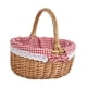 thumbnail image 1 of Cesta De Picnic De Mimbre Cesta De Regalo Decorativa Resistente Para Cocina Dormitorio Playa M Rojo Blanco, 1 of 5