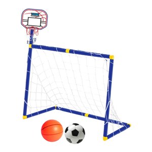 Ioensy - Aro De Baloncesto Con Portería De Fútbol, Portería De Fútbol, Tablero De Baloncesto Para Entrenamiento, Color Blanco