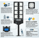 thumbnail image 2 of Foco Solar LED 800W CBK BK260-8 - 8 Paneles de Alta Luminosidad + Control Remoto - Resistente al Agua, 2 of 4