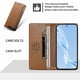 thumbnail image 3 of Funda Tipo Cartera de Cuero Sintético para Samsung Galaxy S23 FE Bloqueo RFID, con Ranuras para Tarjetas y Bolsillo para Efectivo, Cierre Magnético Fuerte Marrón, 3 of 6