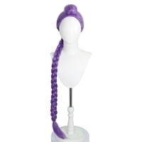 Xusx111 - Peluca De Trenza Púrpura Con Trenzas Desmontables Para Mujeres Peluca Púrpura Larga Con Trenza Gruesa Para Cantantes Anime Cosplay Etapa Disfraz De Halloween Outfit Party + Cap De Pelo
