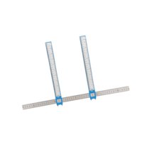 Magideal - Regla De La Regla De La Regla Pelvis Professional Professional Fácil De Usar Medición De La Regla De Belleza Medición Para Cejas De Maquillaje Ojos , Azul