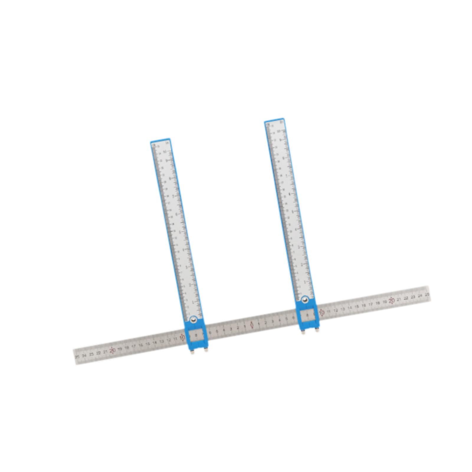 Magideal - Regla De La Regla De La Regla Pelvis Professional Professional Fácil De Usar Medición De La Regla De Belleza Medición Para Cejas De Maquillaje Ojos , Azul