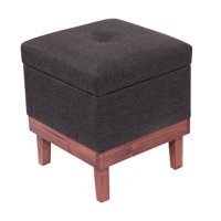 Máxima Design - Pouf Baúl Emilia Gris Oscuro Delta 45X45X46 Cm