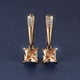 thumbnail image 1 of Square Cut Black Stone Emerald Earrings 18K Gold Plated Ornament For Women Daily Decor Jewelry, 1 of 3