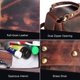 thumbnail image 4 of Neceser RUSTIC TOWN de piel para hombre, color marrón nogal, 4 of 7
