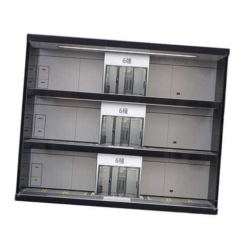 Bothyi - Vitrina De Estacionamiento 1:64 Con Luz Para Modelos De Coches, Figuras De Acción, Muñecas