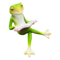 Magideal - Escultura De Estatua De Rana, Divertida Y Pequeña Figura Coleccionable De Resina Para Decoración De Mesa, Oficina, Fiesta De Inauguración De La Casa,