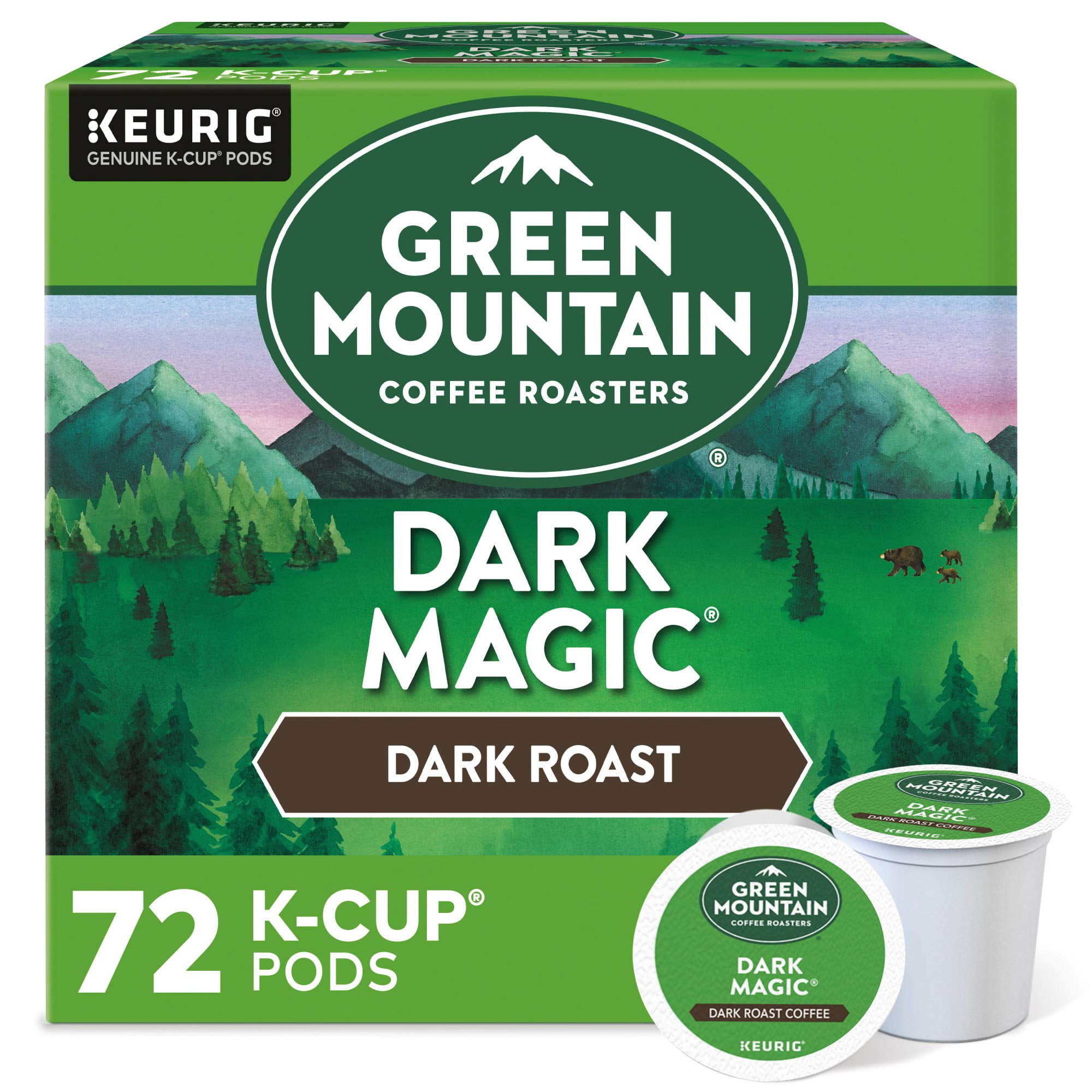 Green Mountain Coffee Roasters - Cápsulas De Café Green Mountain Dark Magic Tostado Oscuro 72 Unidades