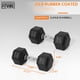 thumbnail image 2 of Par de mancuernas hexagonales Fitvids de goma de 20 lb, 2 of 7