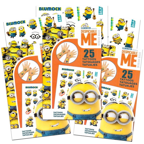 Tatuajes temporales Despicable Me Minions, 75 unidades, para niños