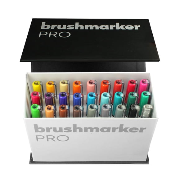 Set de 27 Marcadores Karin Brushmarker Pro con Punta de Pincel a Base de Agua