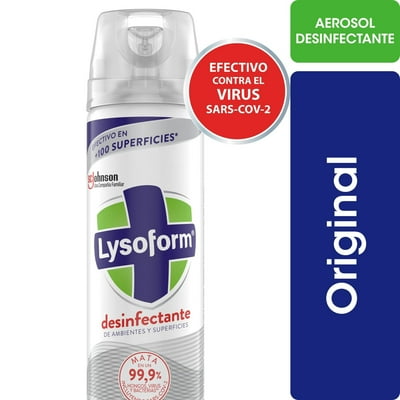 Desinfectante Ambientes Aerosol Y Superficies Original Lata 360 Ml Lysoform