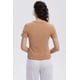 thumbnail image 3 of Polera Mujer Rib Crop Lisa Camel, 3 of 4