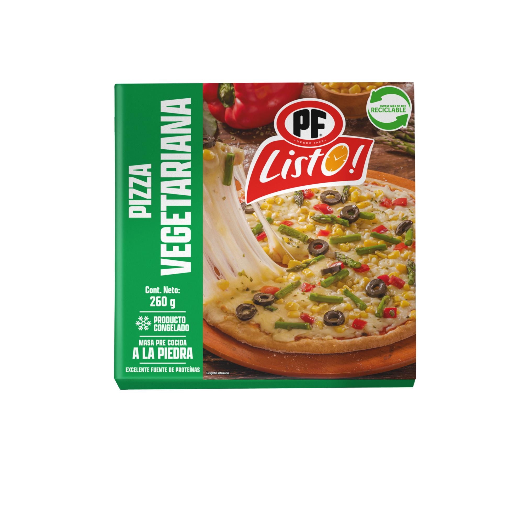 Pizza Vegetariana Individual 260 g Pf Listo