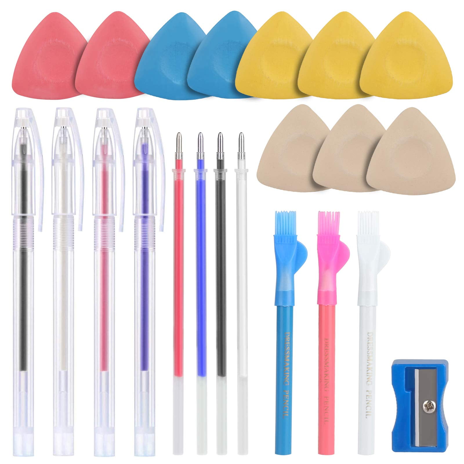 Sewing Tailors Chalk Camptek, 10 Unidades, Con 4 Bolígrafos Borrables Con Calor