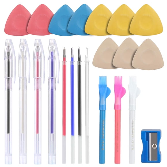 Sewing Tailors Chalk CampTek, 10 unidades, con 4 bolígrafos borrables con calor