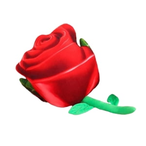 Magideal - Cojín De Rosa Para Sofá, Cojín Decorativo Suave Para Mujer, Decoración Del Hogar, Juguete De Peluche Para Coche, Día De San Valentín, Dormitorio, Sofá Rojo