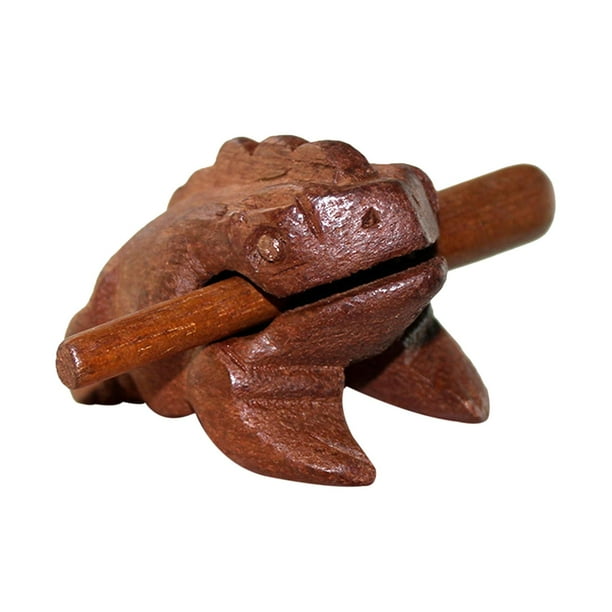 Rana De Madera Guiro Rasp Fiesta Juguete Regalos Agitador Instrumentos Musicales Guiro Shaker 8x8cm
