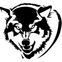 Rienda Libre Graphics - Decomural Growling Wolf Wild Animals Ws-32720