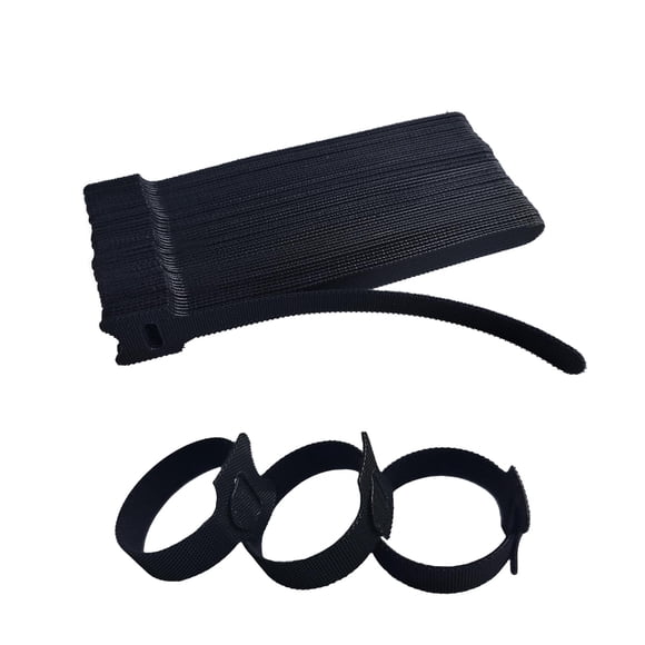Brida VORTALIS reutilizable negra 15 cm – 60 piezas