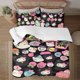 thumbnail image 2 of Halloween Hello_Kitty_ Quilt Set FullSoft Lightweight Quilts Quilted Bedspreads3 Pieces Set Queen SizeColorful Cartoon Print All Season 173*218CM, 2 of 5